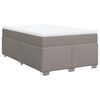 vidaXL Cama boxspring c/ colch&atilde;o 120x190cm tecido castanho-acinzentado