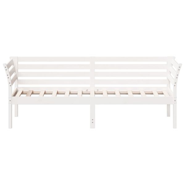 vidaXL Sofá-cama sem colchão 90x190 cm madeira de pinho maciça branco