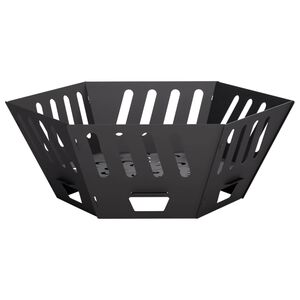 vidaXL Fire Pit Preto 60 x 60 x 23 cm A&ccedil;o