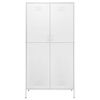 vidaXL Roupeiro 90x50x180 cm a&ccedil;o branco