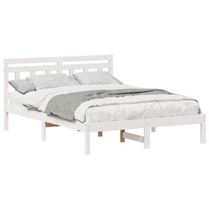 vidaXL Estrutura da Cama Branco 135 x 190 cm
