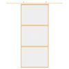 vidaXL Porta deslizante 90x205 cm vidro ESG/alumínio dourado