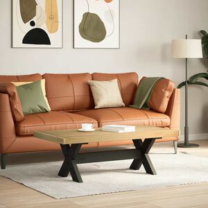 vidaXL Mesa de centro NOAIN pernas em forma de X 120x60x40 cm