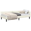 vidaXL Estrutura de Cama de Canto Creme 90 cm x 200 cm Veludo