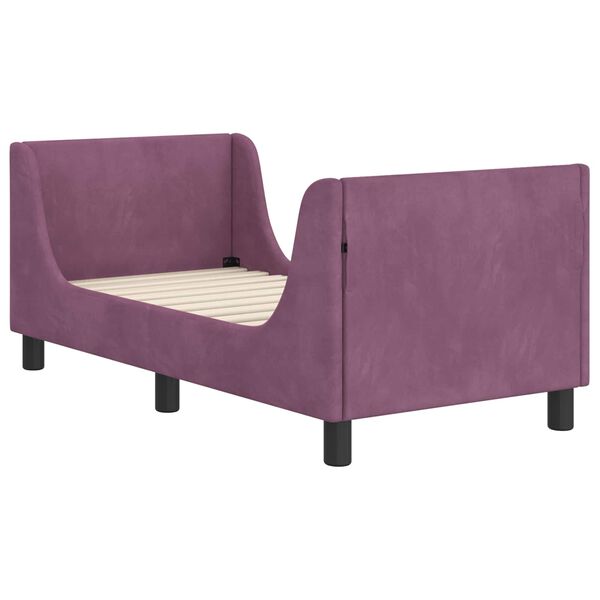 vidaXL Estrutura de Cama para Crian&ccedil;a com Cabeceira Roxo 70 x 140 cm