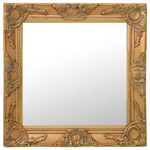 vidaXL Espelho de parede estilo barroco 50x50 cm dourado