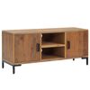 vidaXL M&oacute;vel de TV 110x35x48 cm pinho maci&ccedil;o castanho