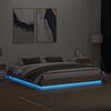 vidaXL Estrutura de cama com luzes LED 180x200 cm carvalho sonoma
