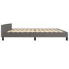 vidaXL Estrutura cama c/ cabeceira 200x200cm couro artificial cinzento