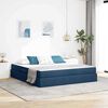 vidaXL Cama com arruma&ccedil;&atilde;o e colch&atilde;o Azul 160 x 200 cm Poli&eacute;ster