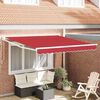 vidaXL Toldo Retr&aacute;til Vermelho 350 x 250 cm Poli&eacute;ster e Alum&iacute;nio
