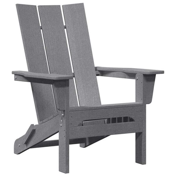 vidaXL Cadeira Adirondack Dobrável Cinzento-claro 74.5 x 80.5 x 90cm