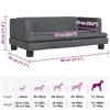 vidaXL Cama para c&atilde;es 80x45x30 cm veludo cinzento-escuro
