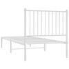 vidaXL Estrutura de cama com cabeceira 80x200 cm metal branco