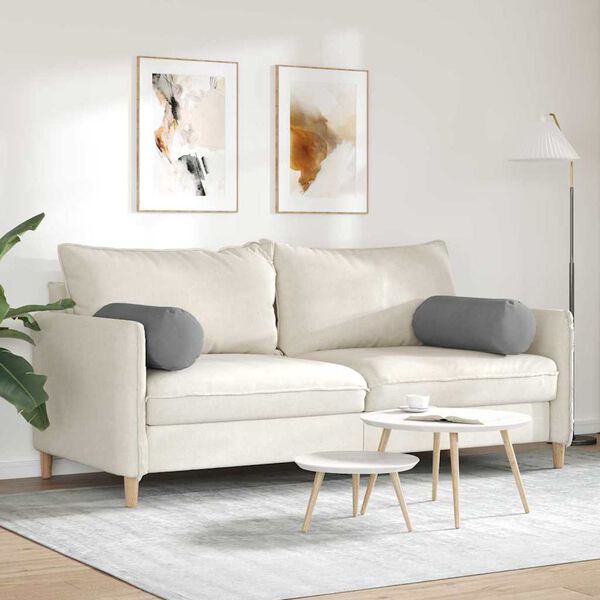 vidaXL Almofadas de Apoio 2 pcs Cinza Escuro Ø 25 x 70 cm