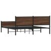 vidaXL Estrutura cama sem colch&atilde;o 183x213 cm metal carvalho castanho