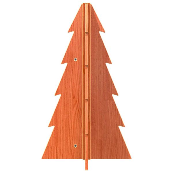 vidaXL &Aacute;rvore de Natal decorativa 69,5 cm pinho maci&ccedil;o castanho-mel