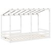 vidaXL Cama infantil com telhado 90x200 cm pinho maci&ccedil;o branco