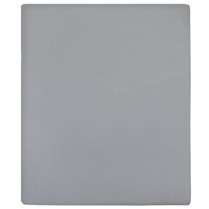 vidaXL Len&ccedil;ol ajust&aacute;vel 90x200 cm algod&atilde;o jersey cinza