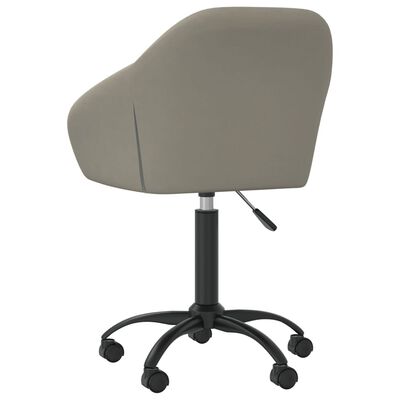 vidaXL Cadeira de escritório giratória veludo cinzento claro