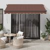 vidaXL Toldo retr&aacute;til manual com luzes LED 300x250 cm castanho
