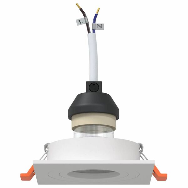 vidaXL Holofote 12 pcs Branco 9 x 9 x 2 cm Alum&iacute;nio