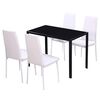 vidaXL Conjunto mesa de jantar 5 pcs preto e branco