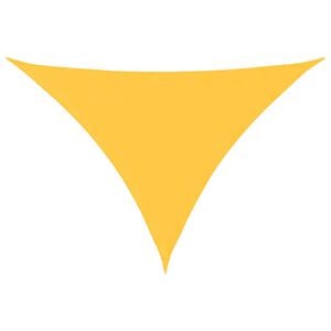 vidaXL Para-sol estilo vela tecido oxford triangular 3x3x4,24m amarelo
