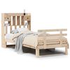 vidaXL Cama com estante sem colch&atilde;o 90x190 cm pinho maci&ccedil;o
