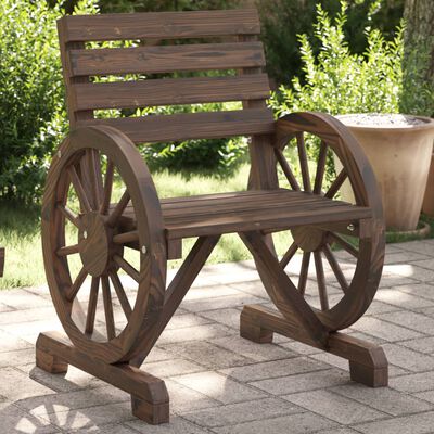 vidaXL Cadeira de jardim 58x58x78,5 cm madeira de abeto maciça