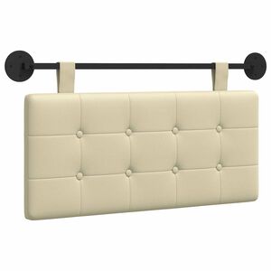 vidaXL Cabeceira Suspensa Creme 100 x 55 x 5 cm Couro Sint&eacute;tico