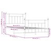 vidaXL Estrutura de cama com cabeceira e p&eacute;s 80x200 cm metal preto