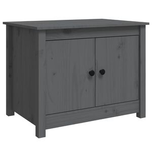 vidaXL Mesa de centro 71x49x55 cm pinho maci&ccedil;o cinza
