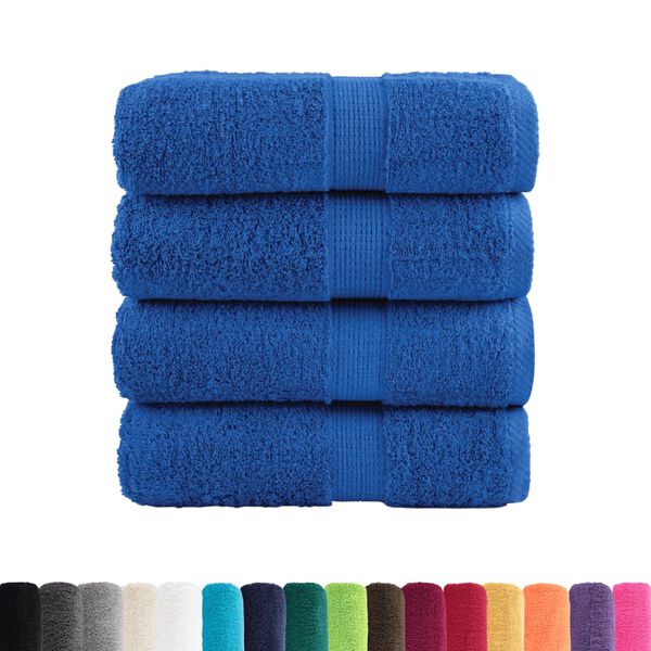 vidaXL Toalhas de bid&eacute; premium SOLUND 4 pcs 30x50 cm 600 gsm azul