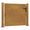 vidaXL Port&atilde;o de jardim 100x75 cm A&ccedil;o Corten