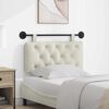 vidaXL Cabeceira Suspensa Creme 90 x 55 x 7 cm Veludo