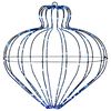 vidaXL Luz de Finial de Natal 192 LED Azul &Oslash; 45 x 40 cm