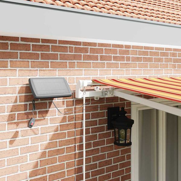 vidaXL Toldo Retr&aacute;til Amarelo e Laranja 500 &times; 300 cm Tecido e A&ccedil;o