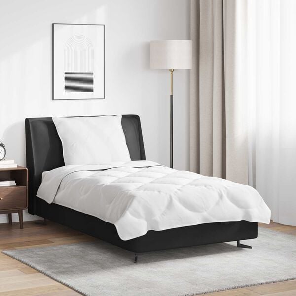 vidaXL Conjunto de Edredom com travesseiro 2 pcs Branco Microfibra