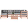 vidaXL 7 pcs conj. lounge jardim com almofad&otilde;es madeira douglas maci&ccedil;a