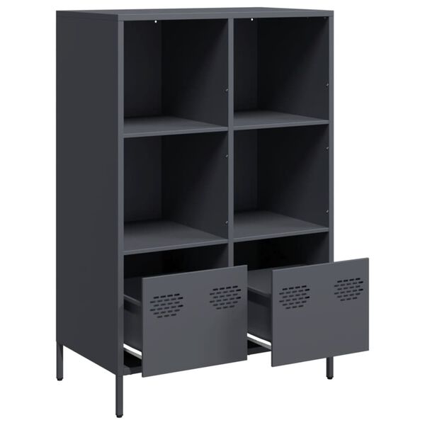 vidaXL Móvel alto 68x39x103,5 cm aço antracite