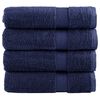 vidaXL Toalhas banho premium SOLUND 4pcs 100x150cm 600gsm azulmarinho