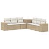 vidaXL Conjunto de Sof&aacute;s 7 unid. Bege e Branco Creme