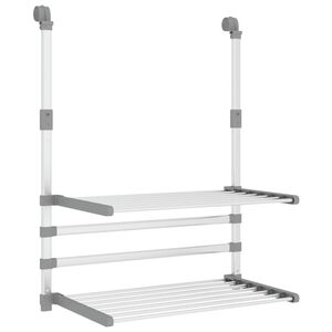 vidaXL Estendal para varanda 54x25x42 cm alum&iacute;nio