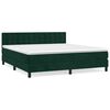 vidaXL Cama com molas/colch&atilde;o 180x200 cm veludo verde-escuro