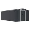 vidaXL Abrigo de jardim 257x489x181 cm metal antracite