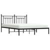 vidaXL Estrutura de cama com cabeceira 183x213 cm metal preto