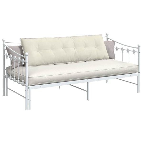 vidaXL Travesseiro para Costas Creme 160 x 50 cm