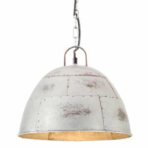 vidaXL Candeeiro teto vintage indust. redondo 25 W 31 cm E27 prateado