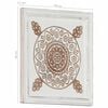 vidaXL Decora&ccedil;&atilde;o Art&iacute;stica 2 pcs Marrom e Branco 40 x 40 x 1,5 cm